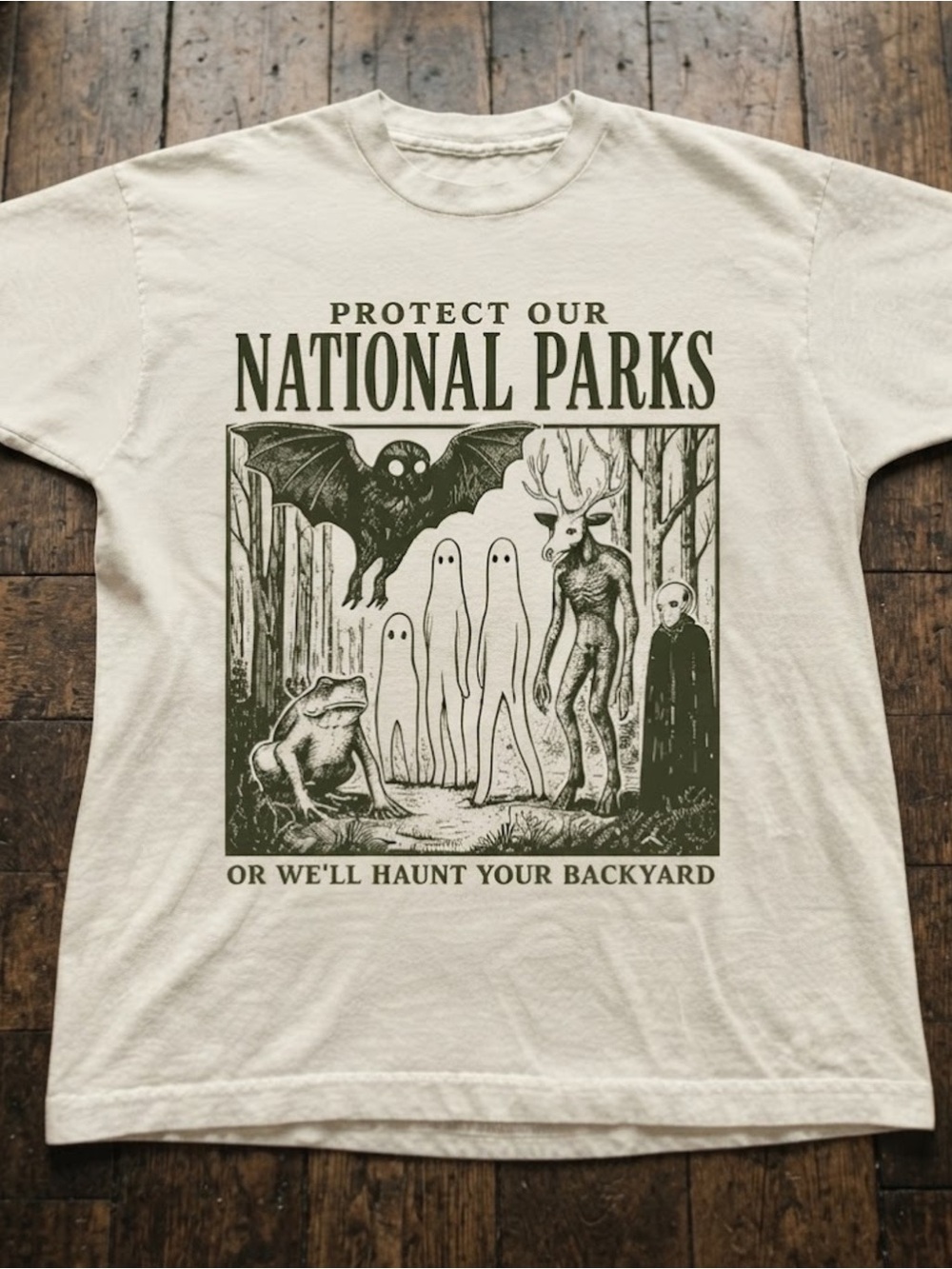 Protect Our National Parks Graphic Tee Gildan Natural Cotton Shirt